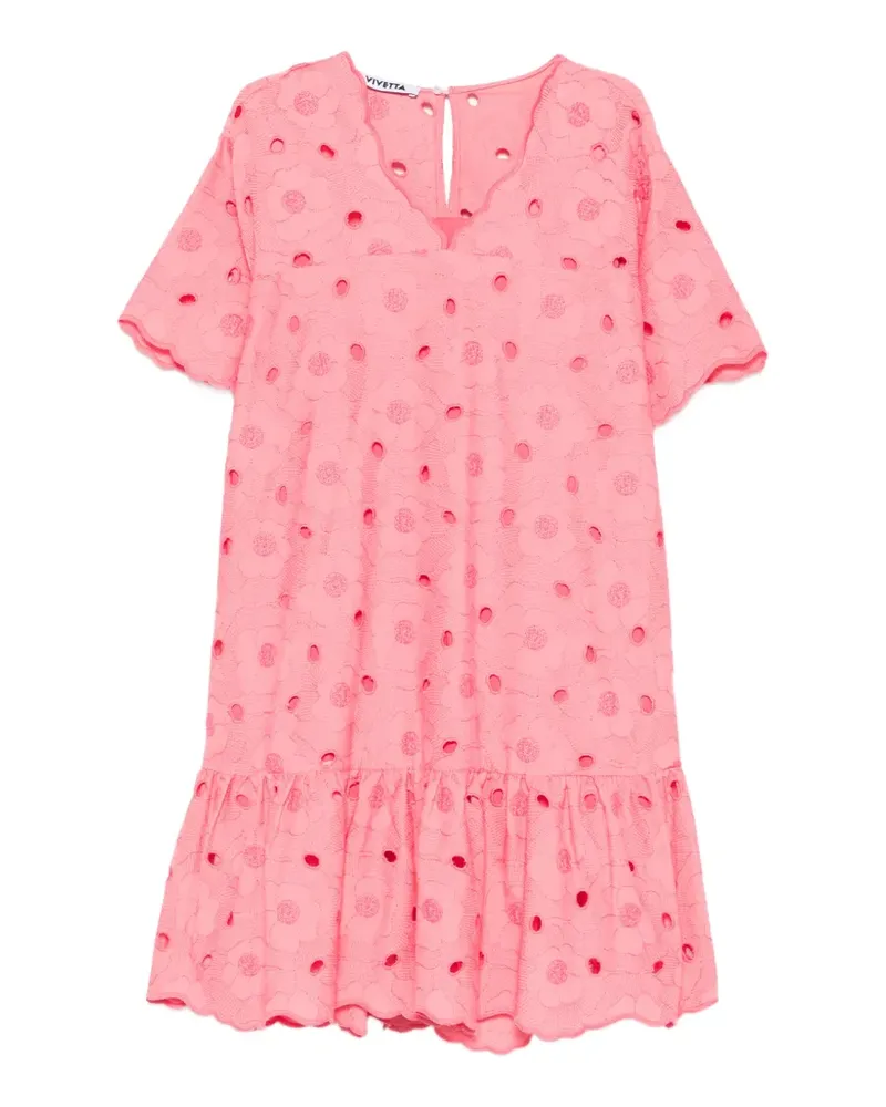 Vivetta broderie anglaise ruffled dress - Rosa Rosa