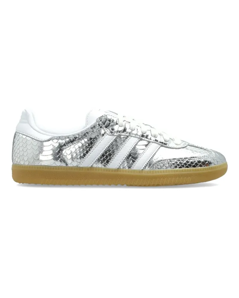 adidas Samba OG snakeskin-effect leather sneakers - Silber Silber