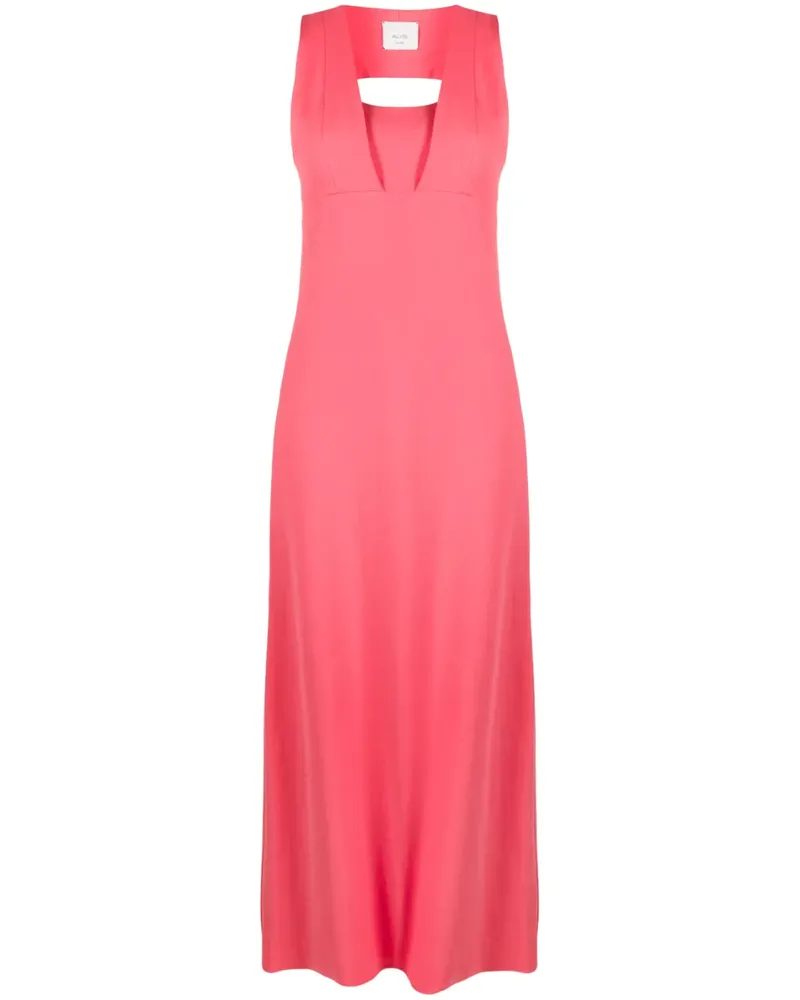 ALYSI Maxikleid mit Cut-Outs - Rosa Rosa