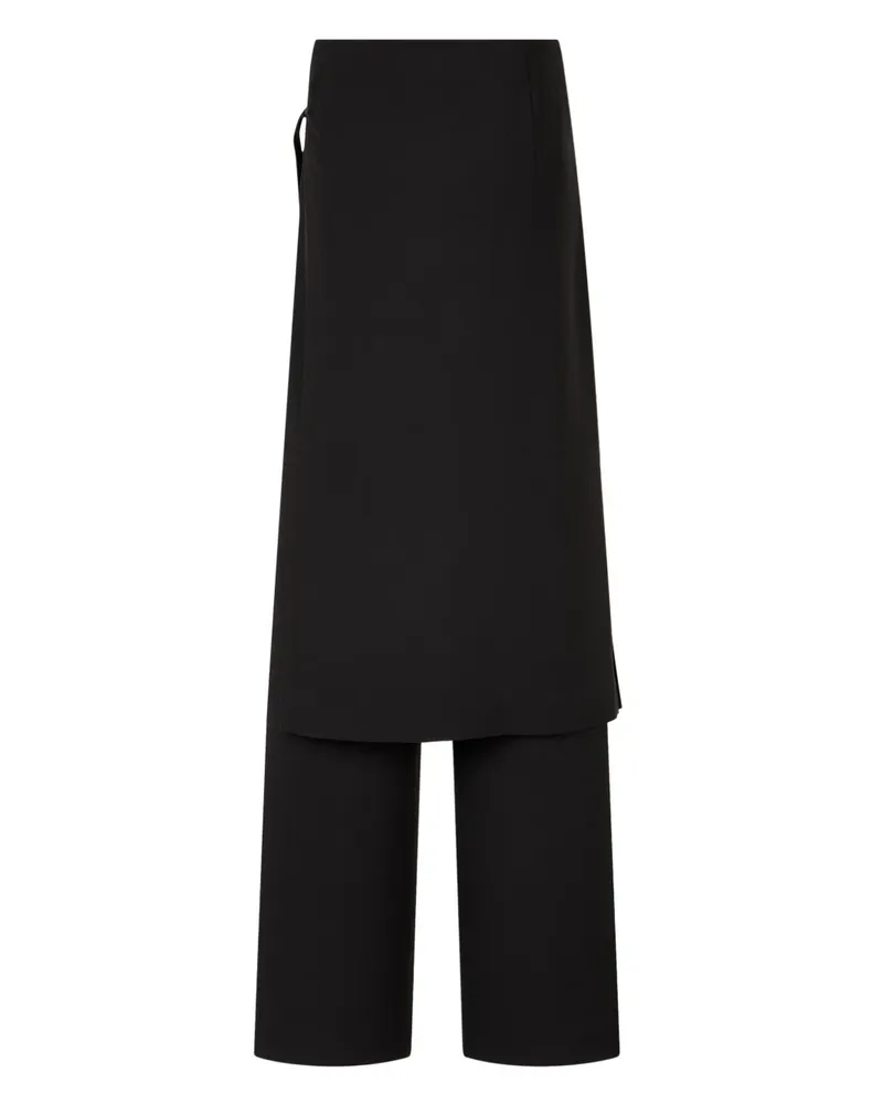 STUDIO TOMBOY wrap skirt trousers - Schwarz Schwarz