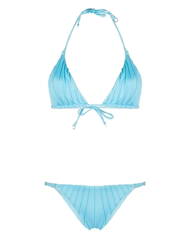 Noire Swimwear Bikini mit Raffungen - Blau Blau