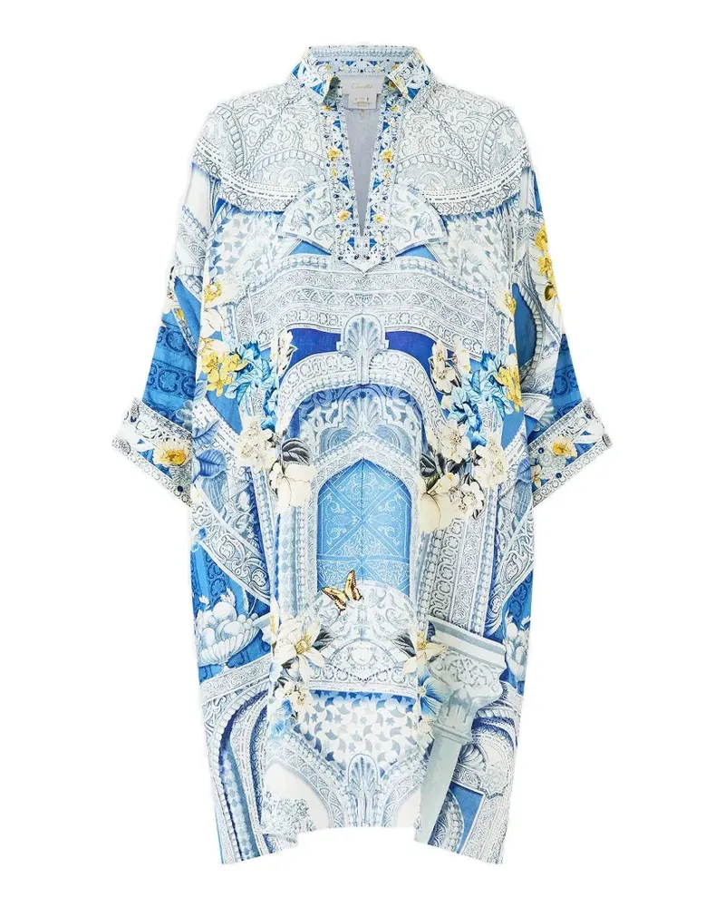 Camilla printed midi dress - Weiß Weiß