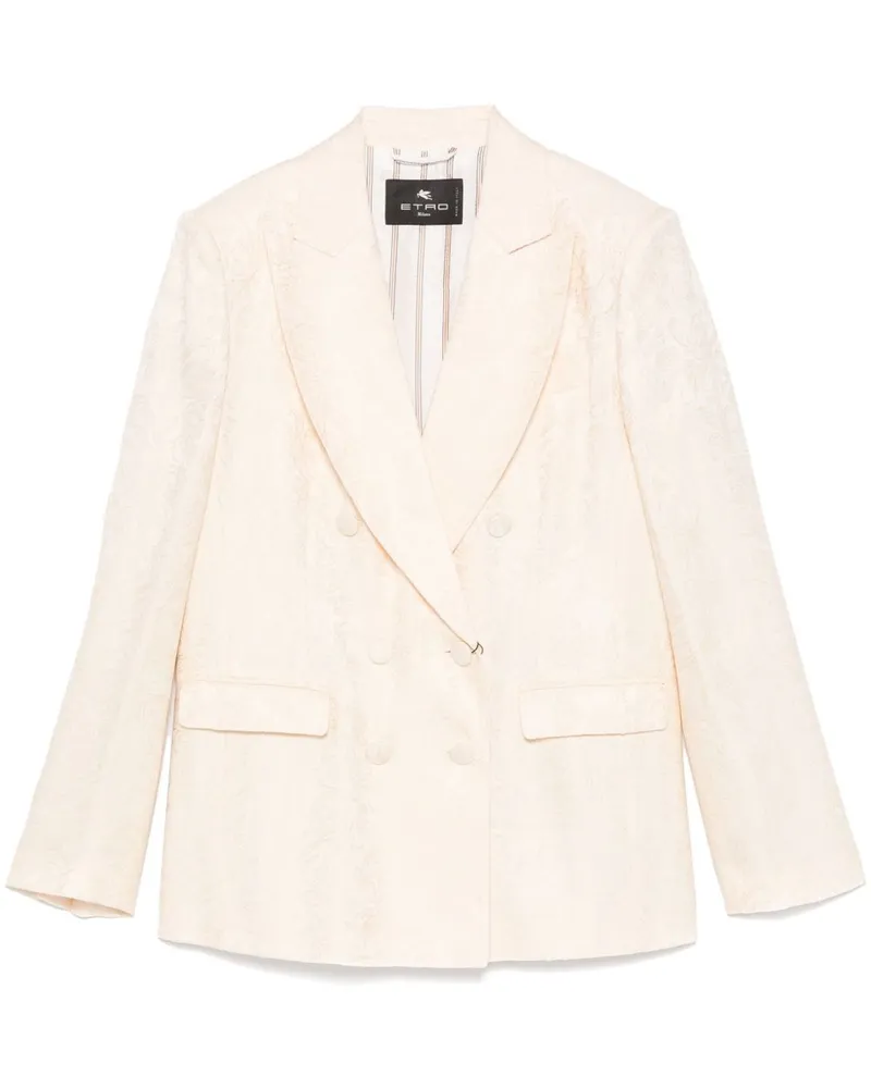 Etro Jacquard-Blazer mit Blumenmuster - Nude Nude