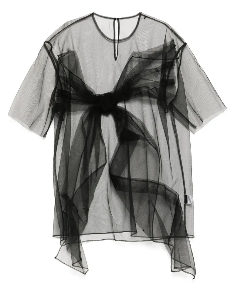 JNBY Oversized-T-Shirt mit Schleifendetail - Schwarz Schwarz
