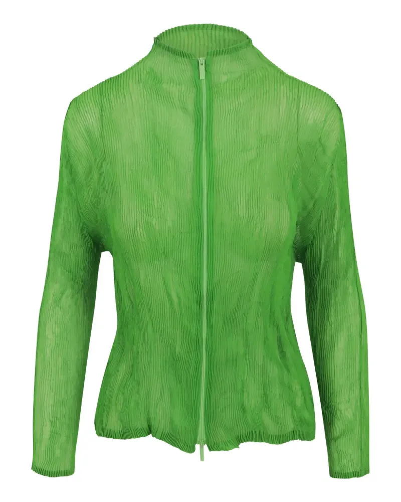 Issey Miyake Jacke mit Reißverschluss - Grün Grün