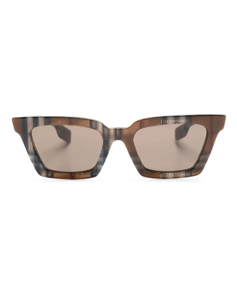 Burberry Karierte Sonnenbrille - Braun Braun