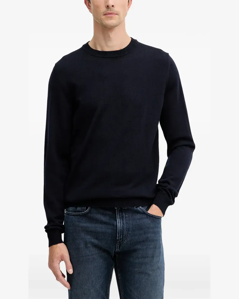 Trussardi round-neck knitted sweater - Blau Blau