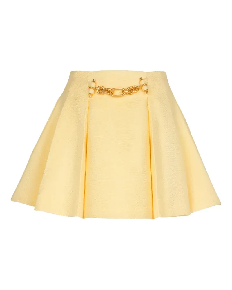 Balmain Minirock mit Kettendetail - Gelb Gelb