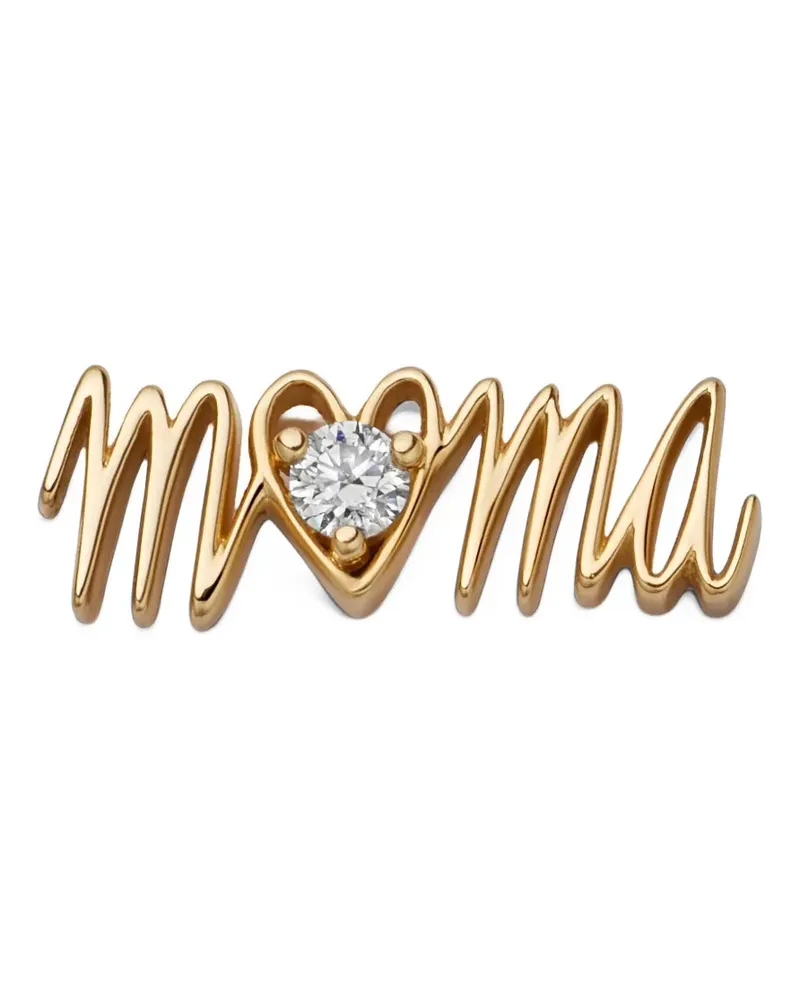 Loquet Mama script charm - Gold Gold