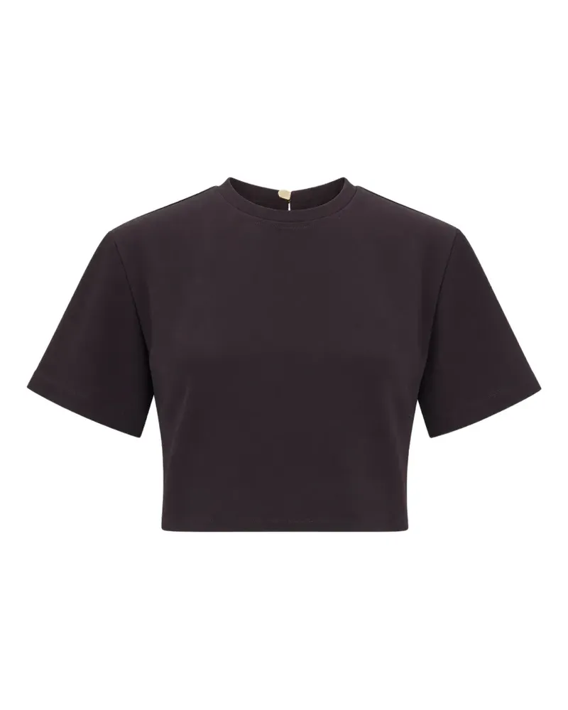 Sessùn Mocambo cropped cut-out T-shirt - Braun Braun