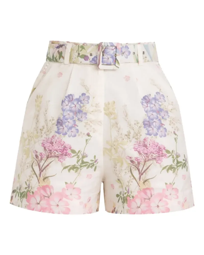 Charo Ruiz Pansy belted shorts - Nude Nude