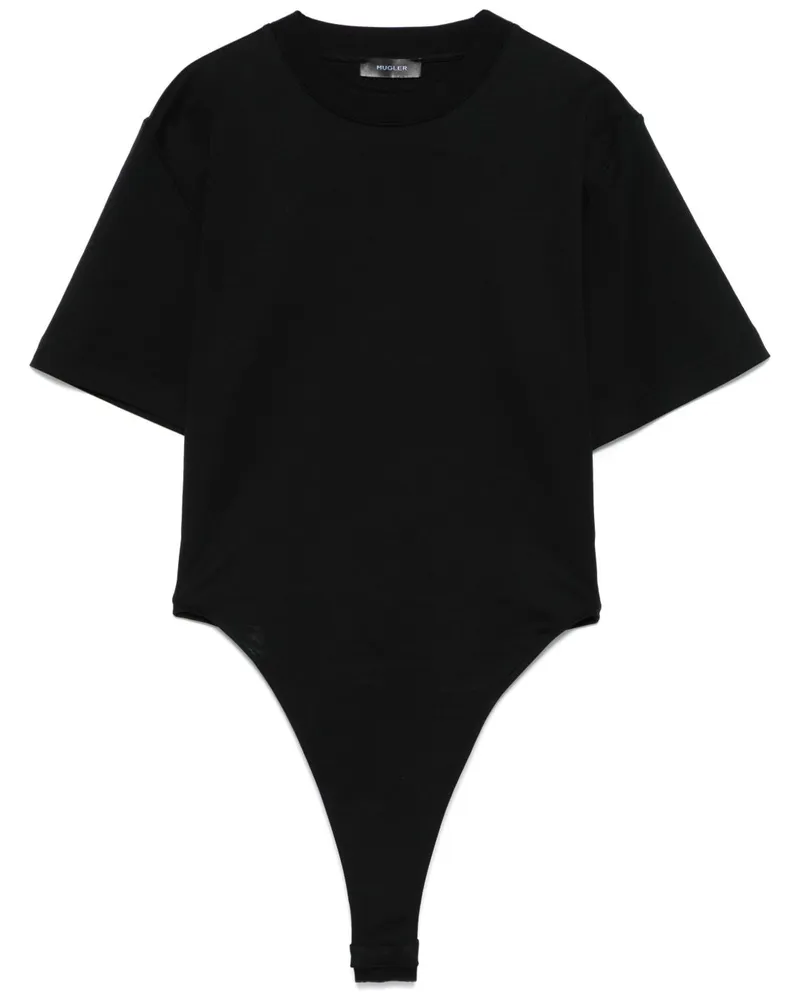 Thierry Mugler Rückenfreier Body mit Corsage - Schwarz Schwarz