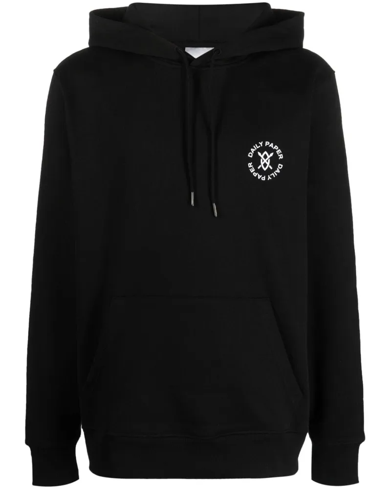 Daily Paper Hoodie mit Logo-Print Schwarz