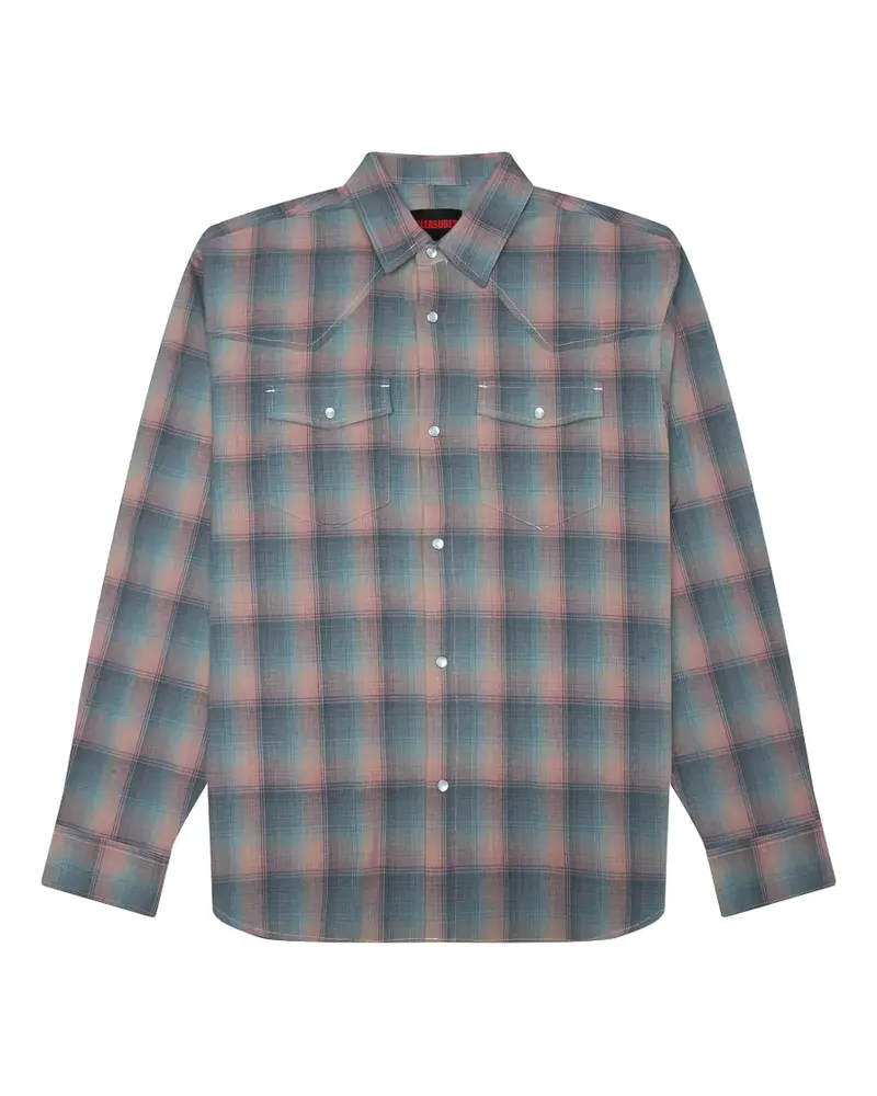 PLEASURES Sender western button shirt - Rosa Rosa