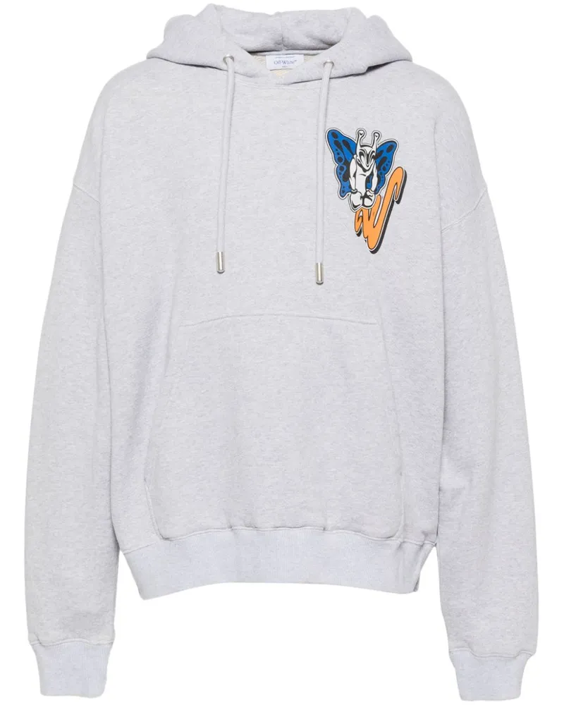 OFF-WHITE Hoodie mit grafischem Print - Grau Grau