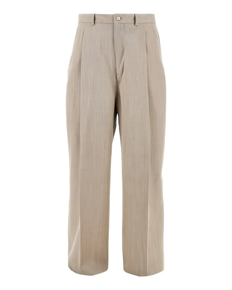 CMMN SWDN pleated twill-weave trousers - Grau Grau