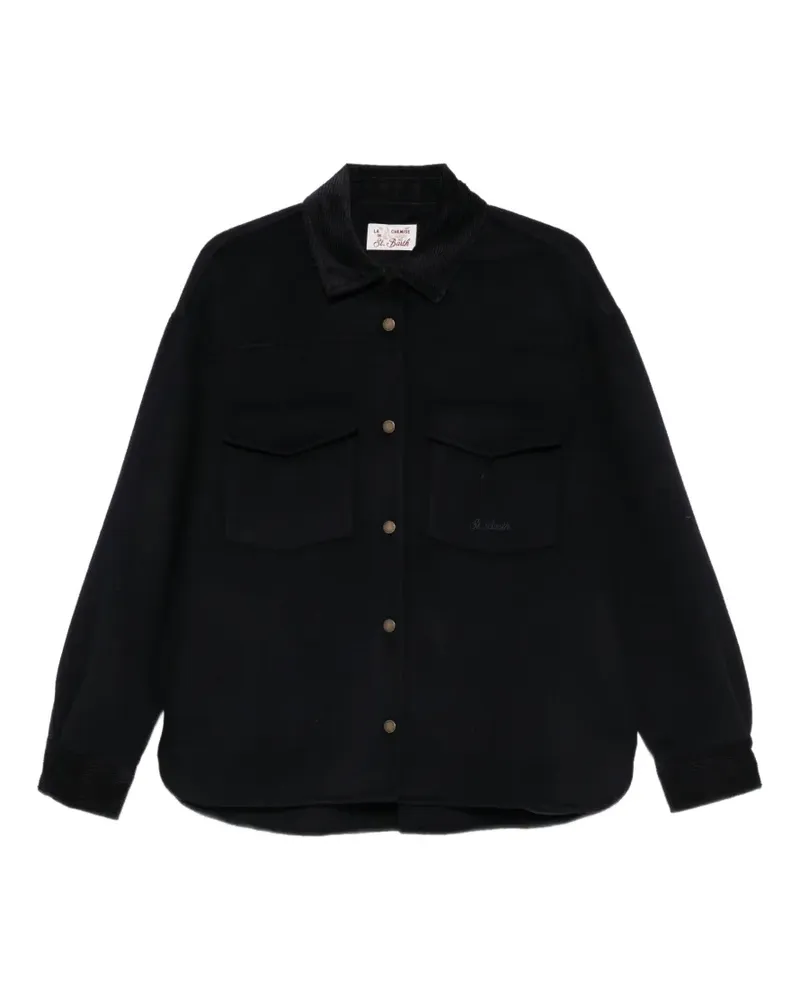 MC2 Saint Barth corduroy-collar shirt jacket - Blau Blau