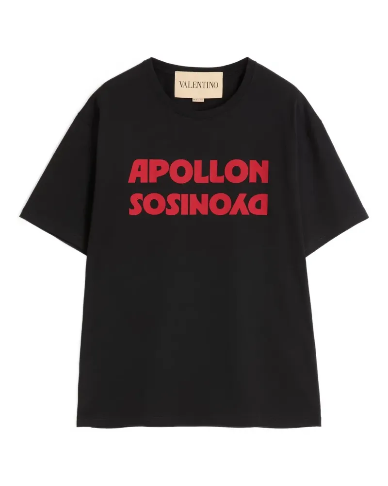 Valentino Garavani T-Shirt mit Text-Print - Schwarz Schwarz