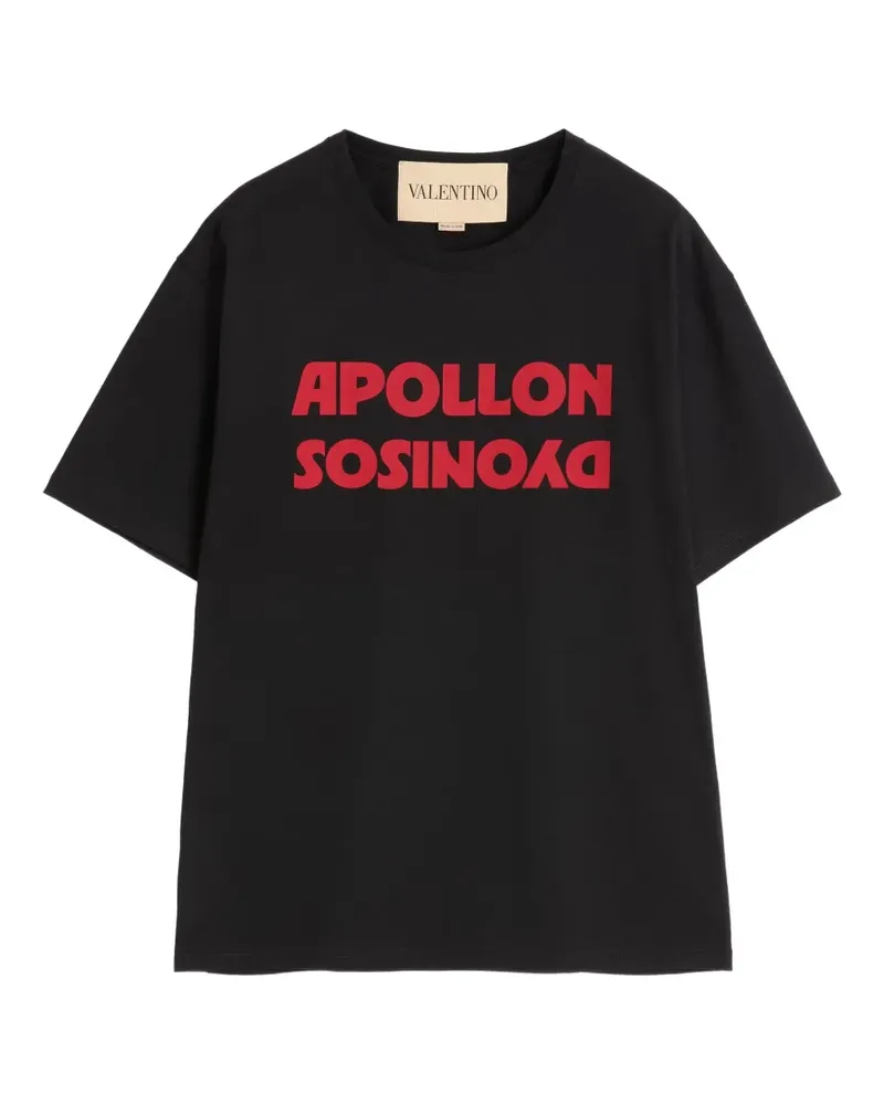 Valentino Garavani T-Shirt mit Text-Print - Schwarz Schwarz
