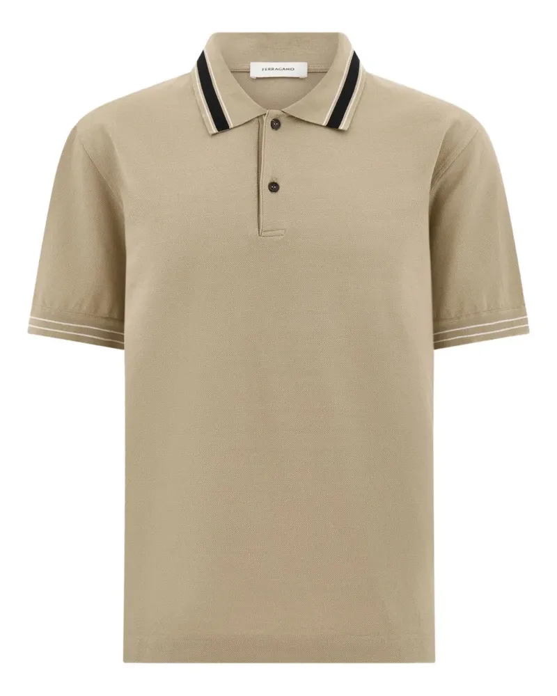 Ferragamo Kurzärmeliges Poloshirt - Nude Nude