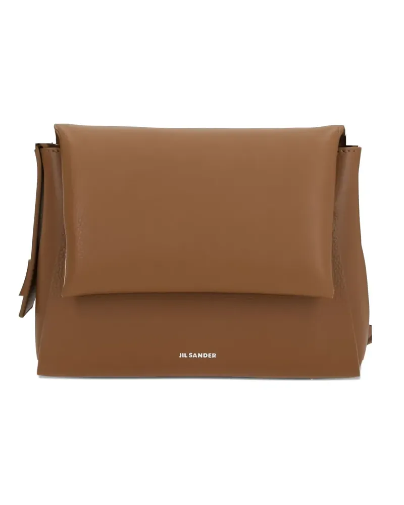Jil Sander Schultertasche mit Logo-Stempel - Braun Braun