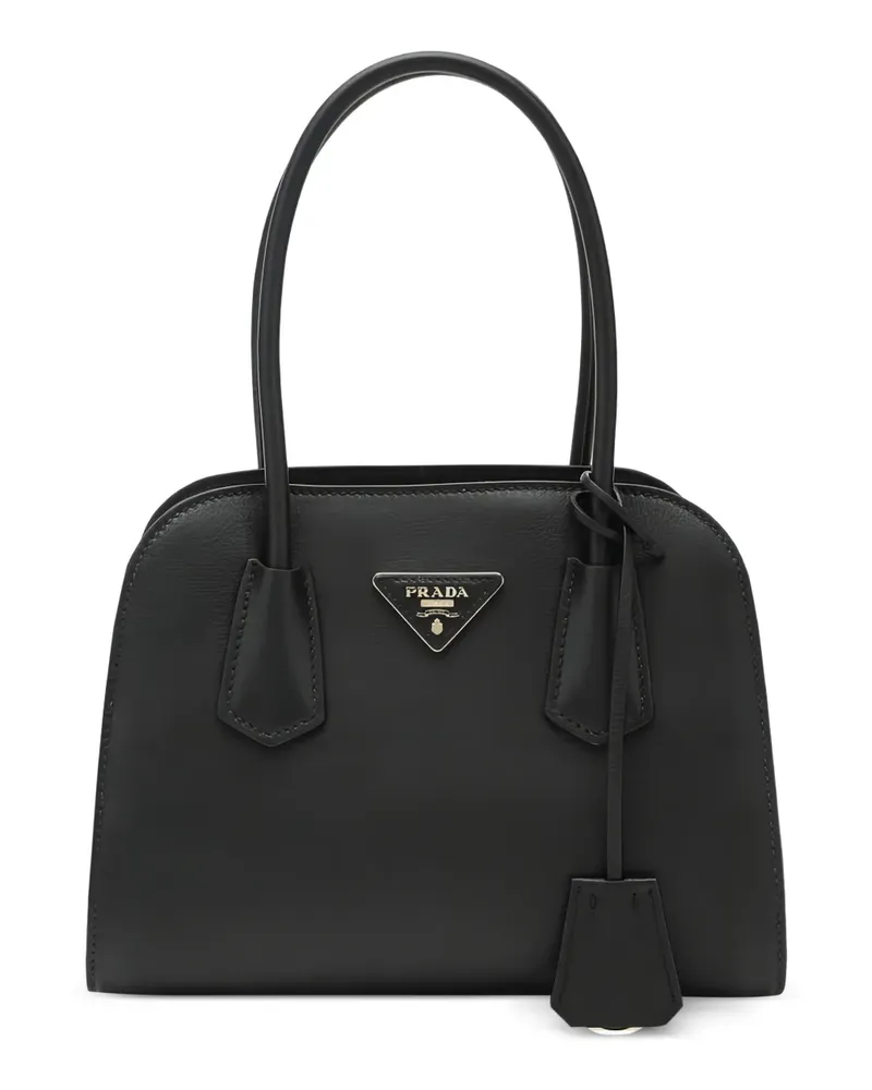 Prada Shopper mit Triangel-Logo - Schwarz Schwarz
