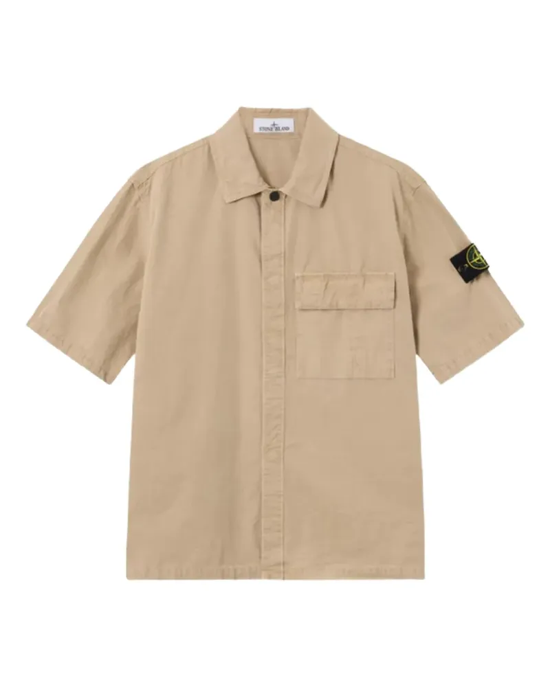 Stone Island Hemd mit Logo-Patch - Nude Nude