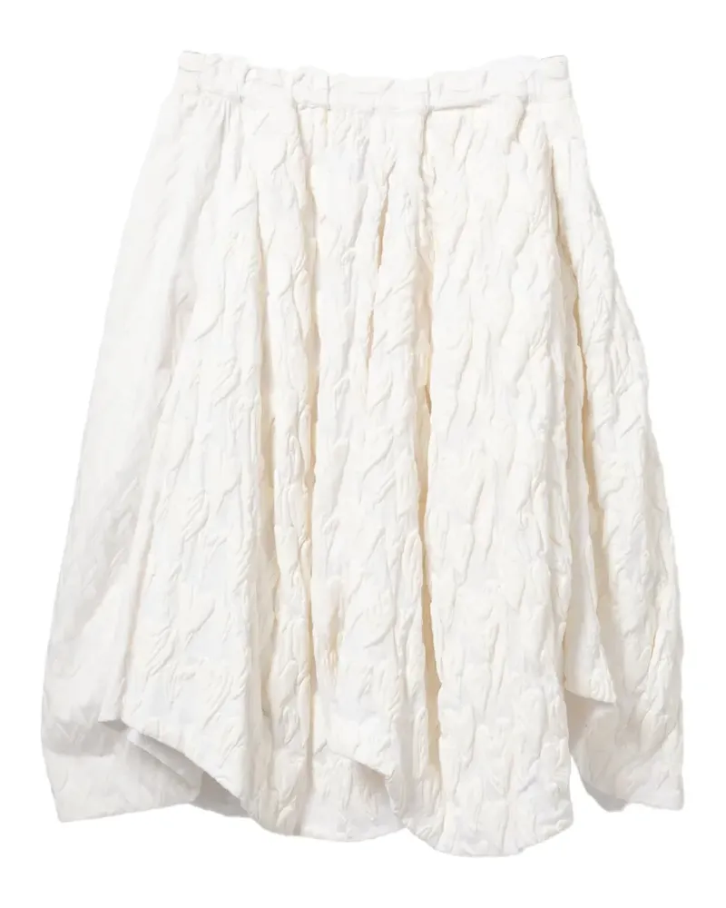 Comme des Garçons Texturierter Midirock - Weiß Weiß