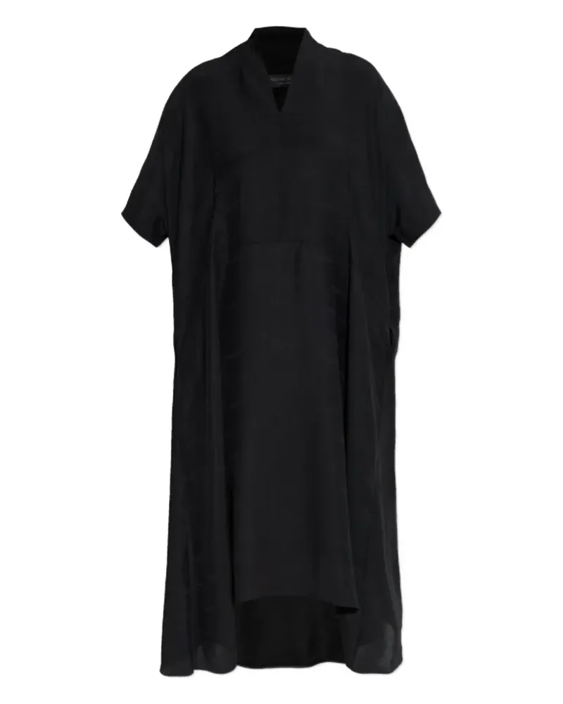 Balenciaga Midikleid mit V-Ausschnitt - Schwarz Schwarz