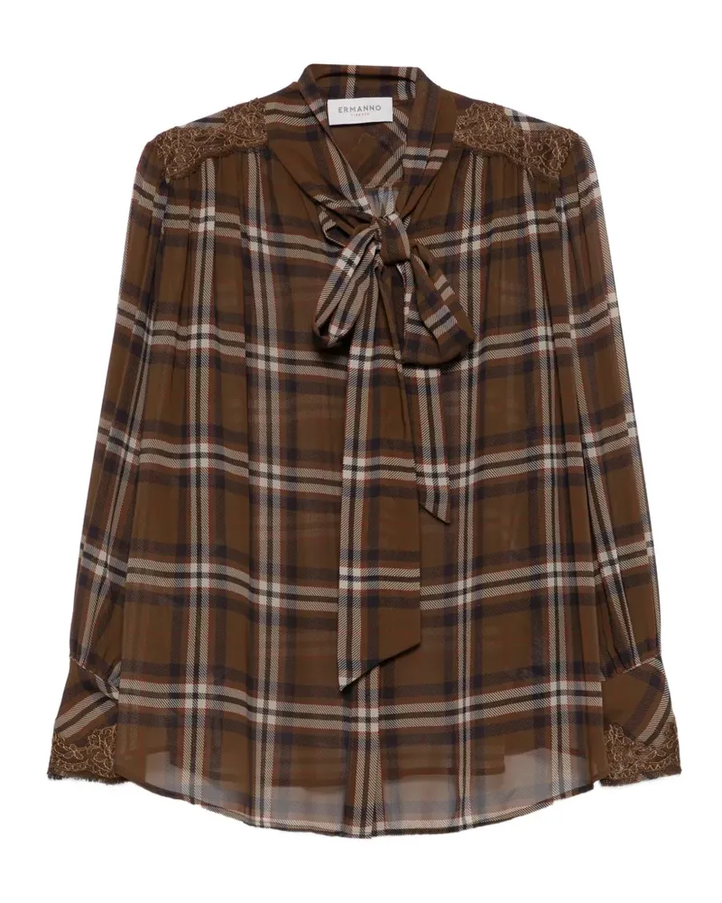 Ermanno Scervino Karierte Bluse - Braun Braun