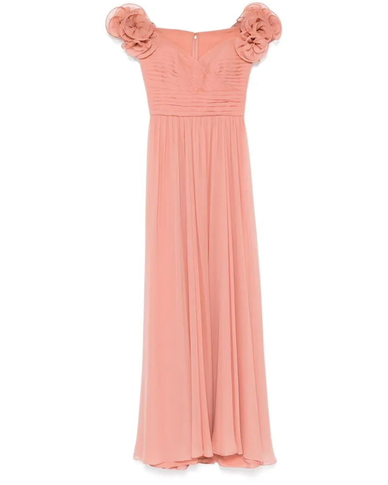 Elie Saab Schulterfreies Seidenkleid - Rosa Rosa