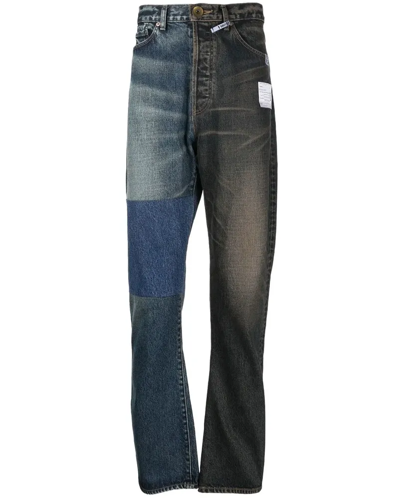 MIHARAYASUHIRO Zweifarbige Straight-Leg-Jeans - Blau Blau