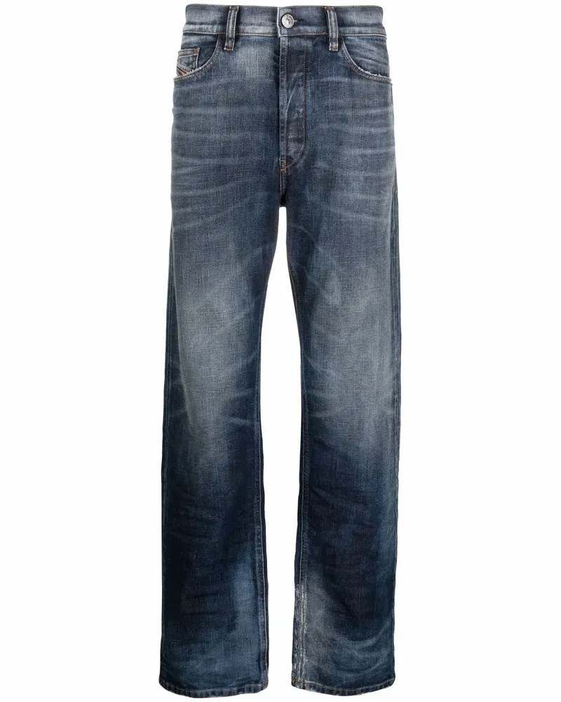 Diesel Gerade D-Macs Jeans - Blau Blau