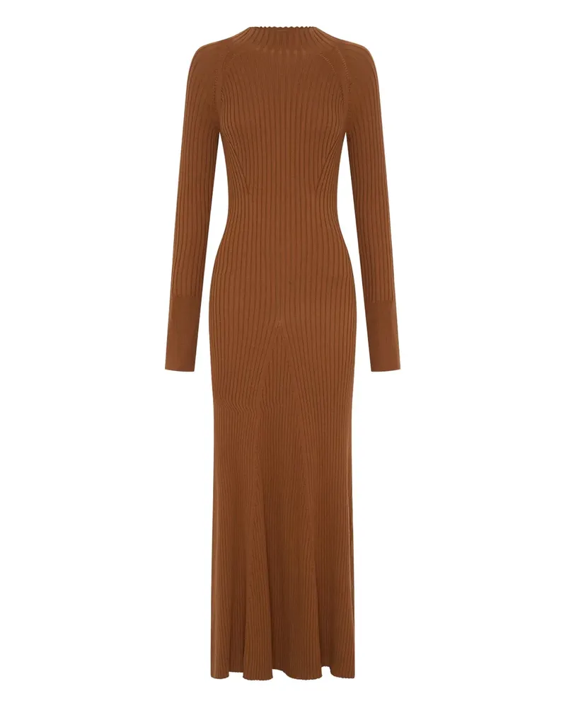 Anna Quan Geripptes Maxikleid - Braun Braun