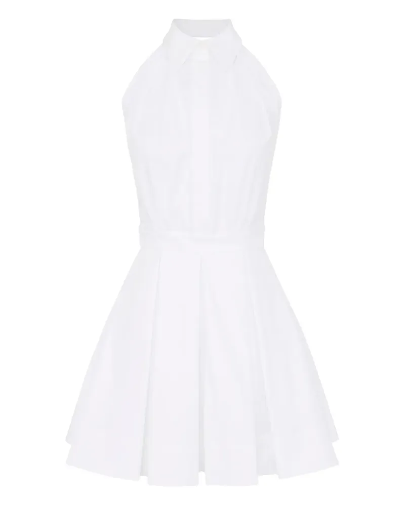 Elisabetta Franchi Plissiertes Minikleid - Weiß Weiß