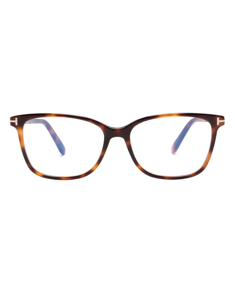 Tom Ford Brille mit eckigem Gestell - Braun Braun