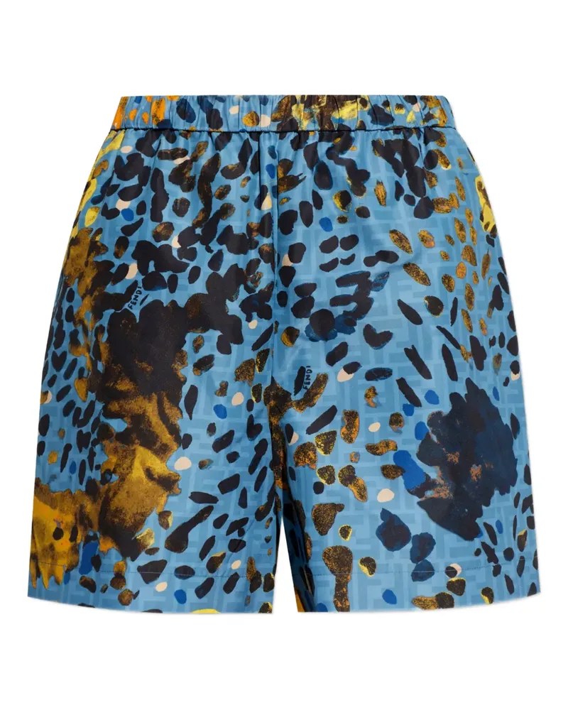 Fendi Shorts mit elastischem Bund - Blau Blau