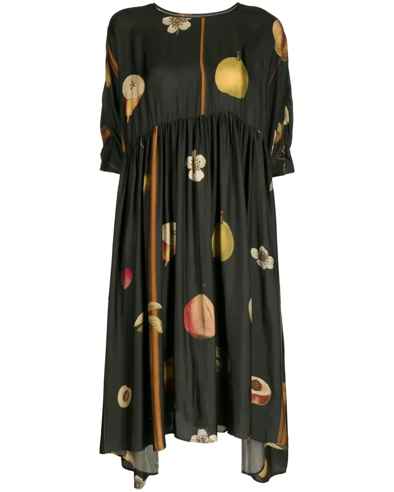 Uma Wang Midikleid aus Seide - Grün Grün