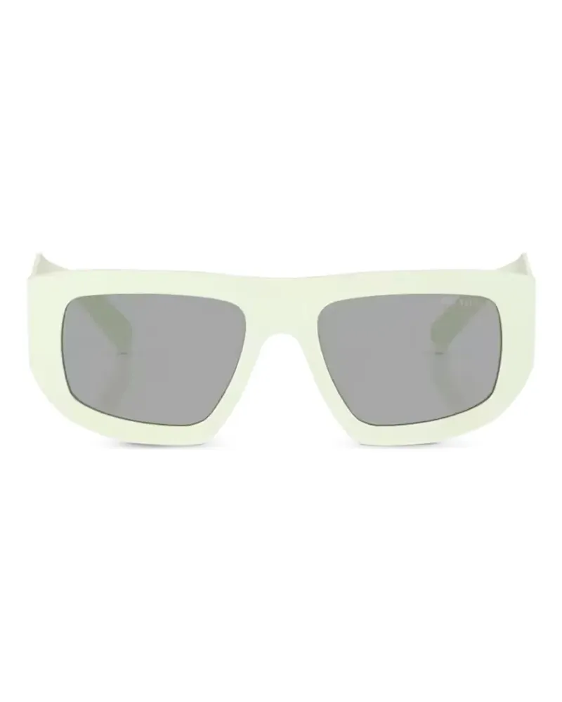 Prada Sonnenbrille mit geometrischem Gestell - Grün Grün