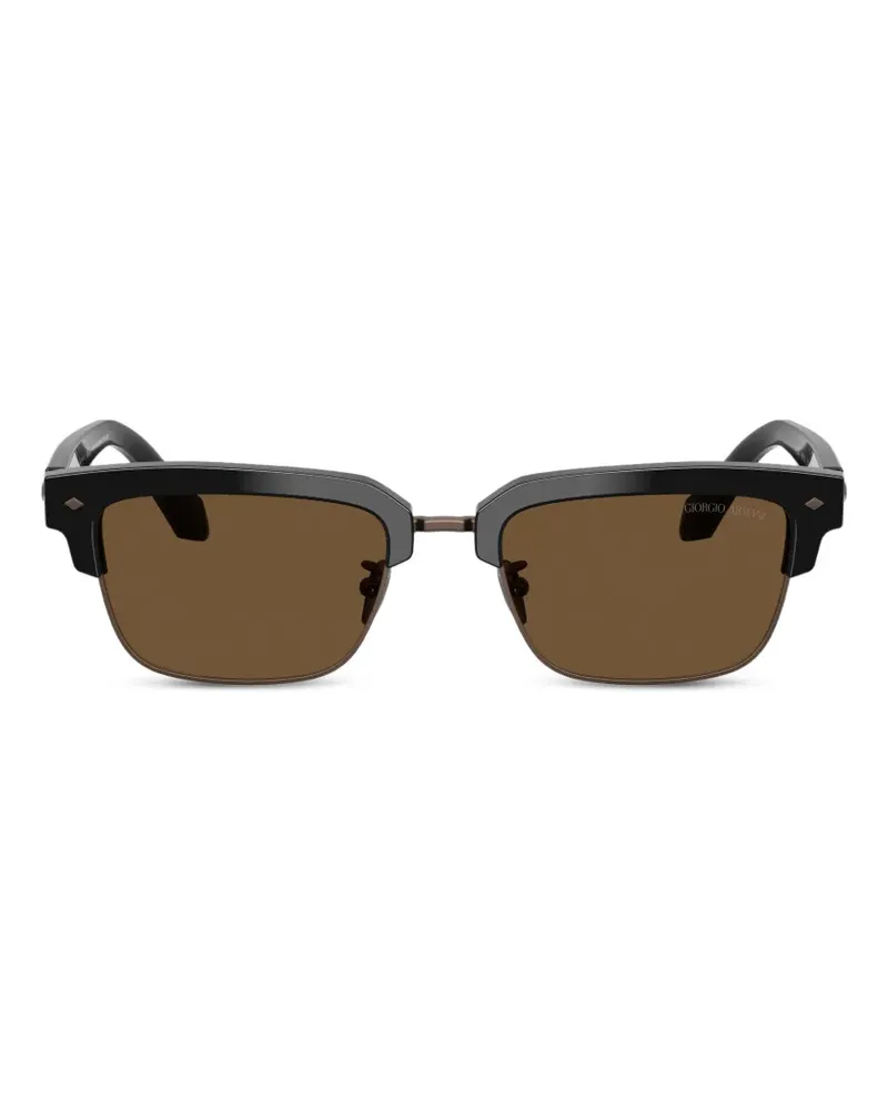 Giorgio Armani Sonnenbrille mit Logo - Schwarz Schwarz