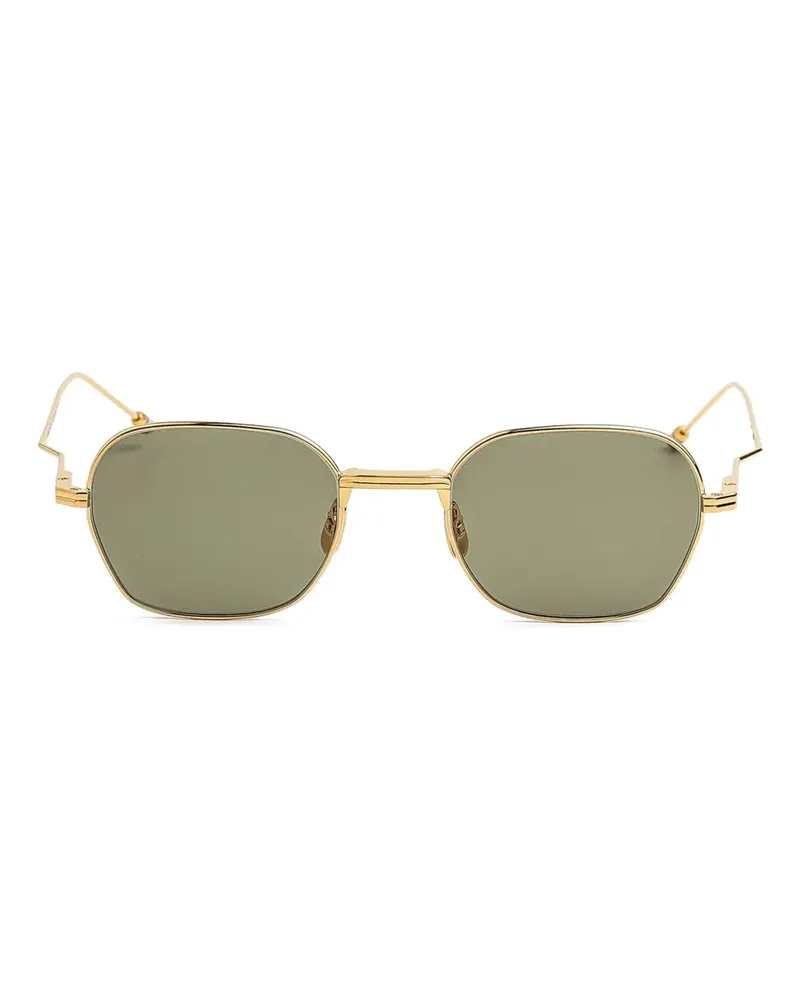 Thom Browne Sonnenbrille mit eckigem Gestell - Gold Gold