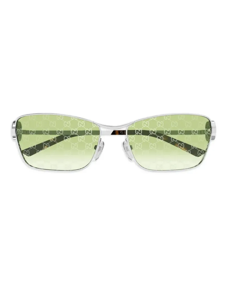 Gucci Sonnenbrille mit Logo - Silber Silber