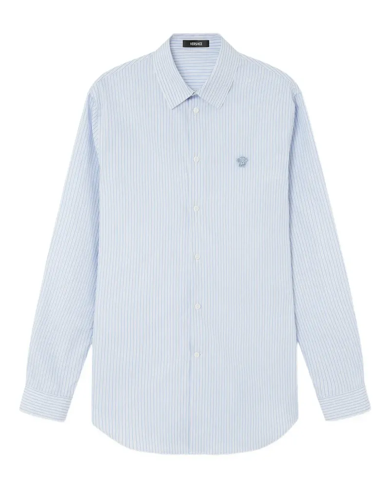 Versace Gestreiftes Hemd - Blau Blau