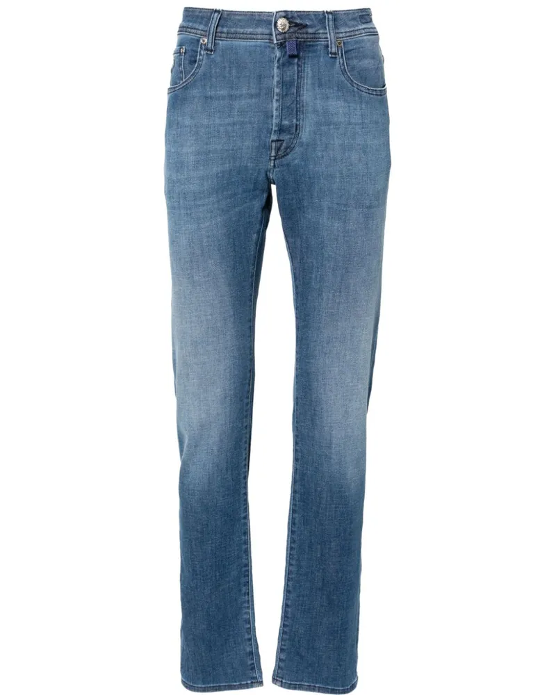 Jacob Cohën Halbhohe Bard Slim-Fit-Jeans - Blau Blau