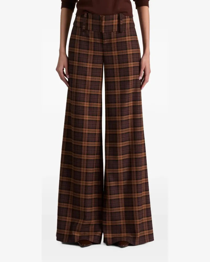 Alice + Olivia Karierte Olivia Hose - Braun Braun