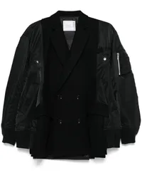 Sacai Jacke mit Einsätzen Schwarz