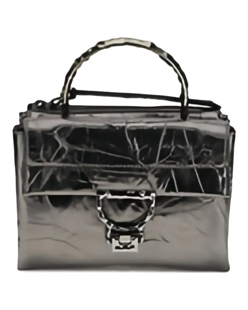 Coccinelle d-ring top handle tote bag - Grau Grau