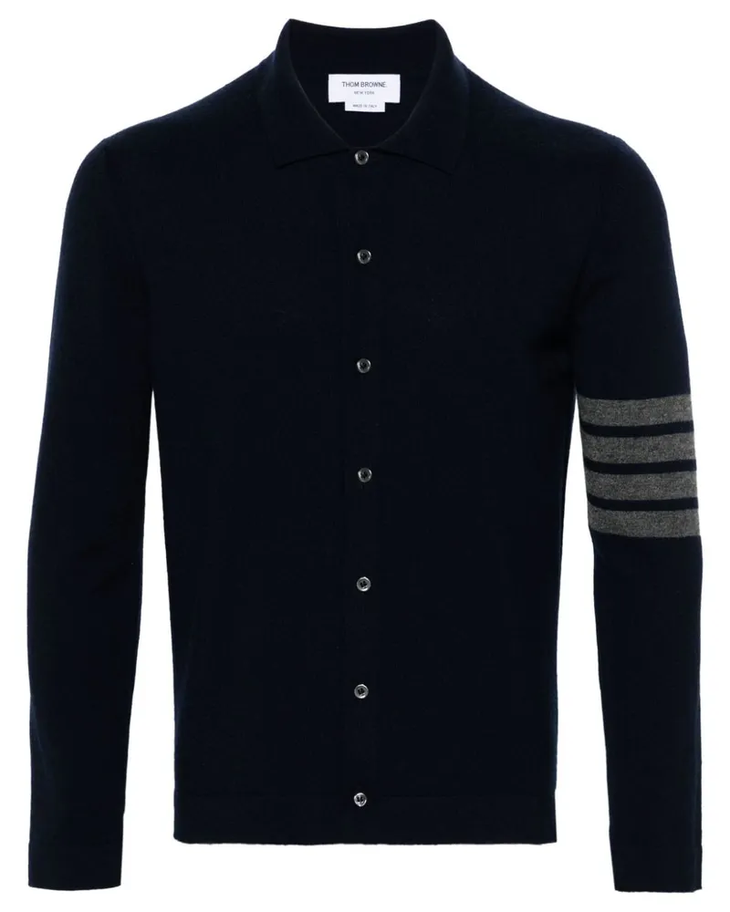 Thom Browne Kaschmircardigan mit Streifen - Blau Blau