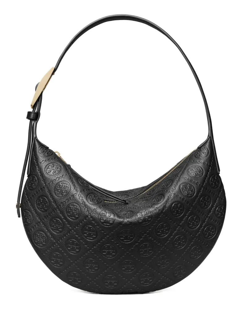 Tory Burch Kleine Schultertasche mit T-Monogramm - Schwarz Schwarz