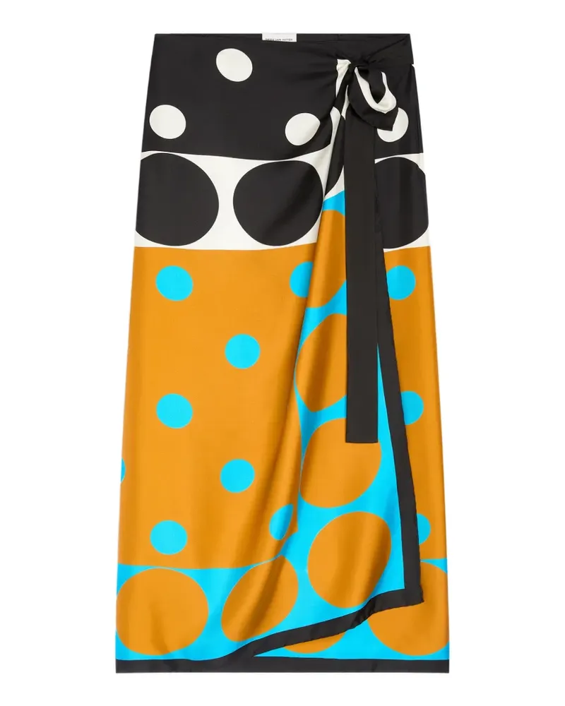 Dries van Noten Gewickelter Midirock - Orange Orange